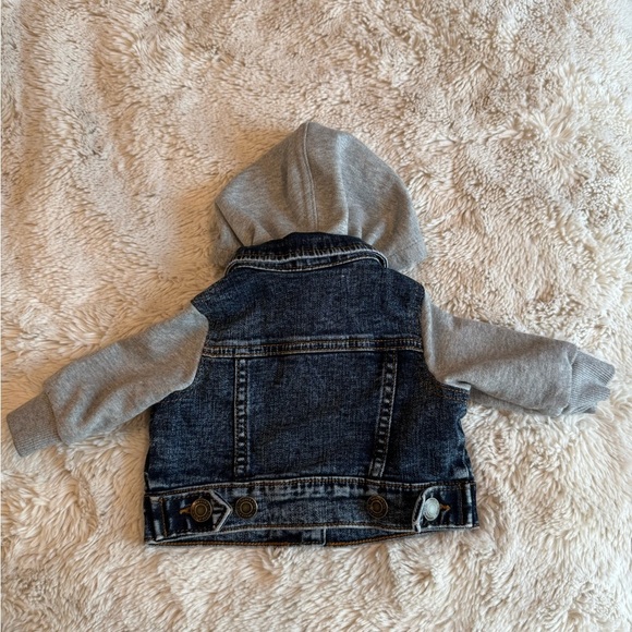 Tucker + Tate Blue Denim Jacket with Gray Sleeves - Picture 4 of 5
